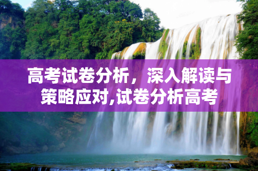 高考试卷分析，深入解读与策略应对,试卷分析高考