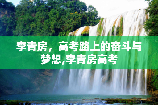 李青房，高考路上的奋斗与梦想,李青房高考
