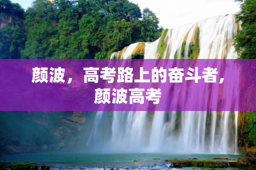 颜波，高考路上的奋斗者,颜波高考