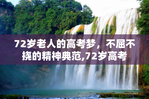 72岁老人的高考梦，不屈不挠的精神典范,72岁高考