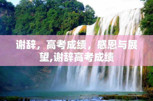 谢辞，高考成绩，感恩与展望,谢辞高考成绩