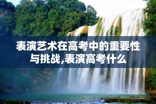 表演艺术在高考中的重要性与挑战,表演高考什么