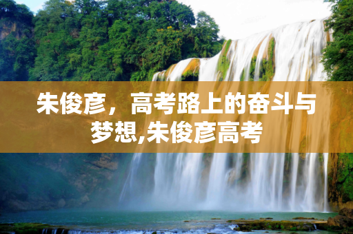 朱俊彦，高考路上的奋斗与梦想,朱俊彦高考