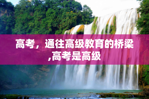 高考，通往高级教育的桥梁,高考是高级