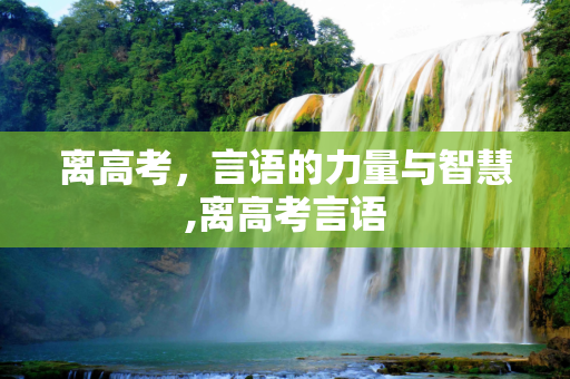 离高考，言语的力量与智慧,离高考言语