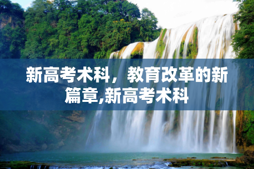 新高考术科，教育改革的新篇章,新高考术科