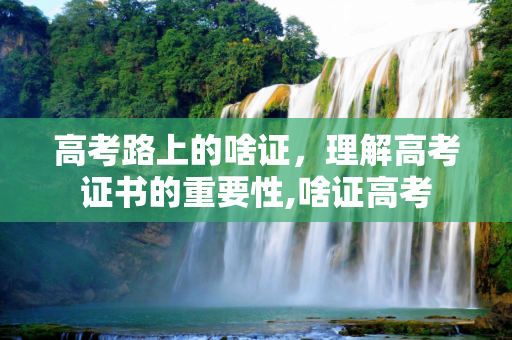高考路上的啥证，理解高考证书的重要性,啥证高考
