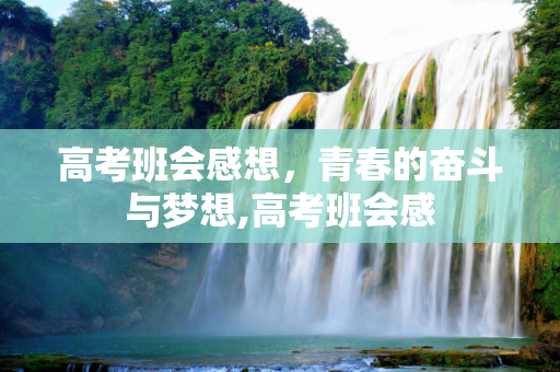 高考班会感想，青春的奋斗与梦想,高考班会感