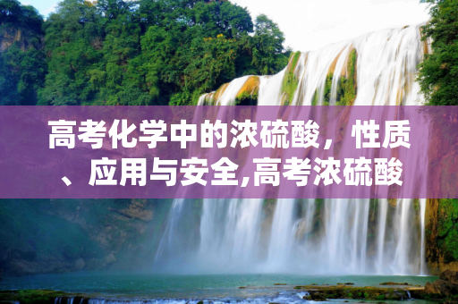 高考化学中的浓硫酸，性质、应用与安全,高考浓硫酸