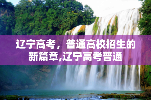 辽宁高考，普通高校招生的新篇章,辽宁高考普通
