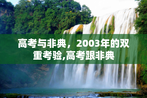 高考与非典，2003年的双重考验,高考跟非典
