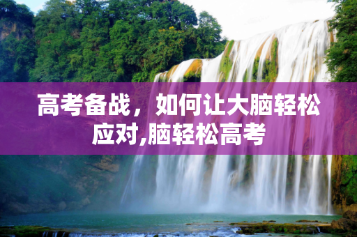 高考备战，如何让大脑轻松应对,脑轻松高考
