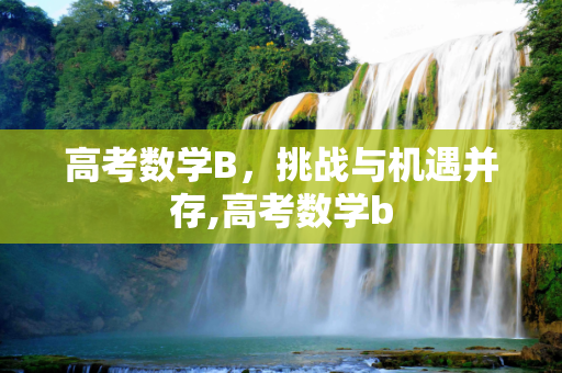 高考数学B，挑战与机遇并存,高考数学b