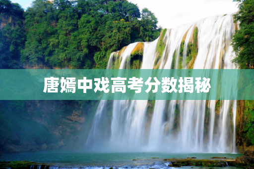 唐嫣中戏高考分数揭秘