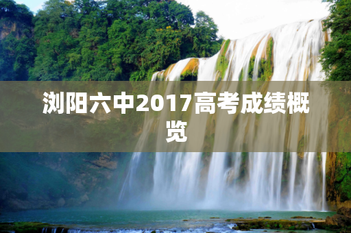 浏阳六中2017高考成绩概览