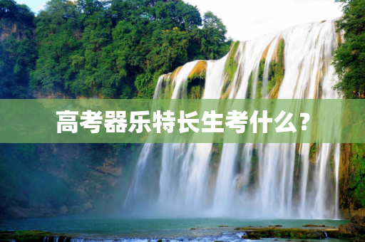 高考器乐特长生考什么？