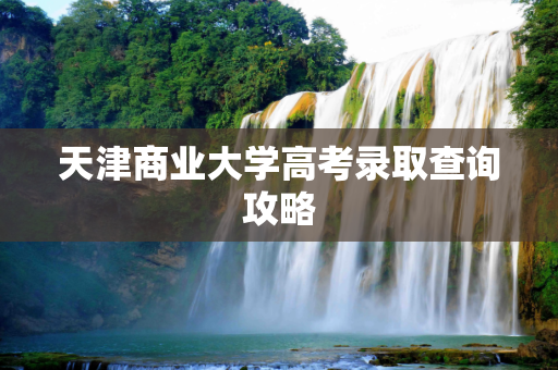 天津商业大学高考录取查询攻略