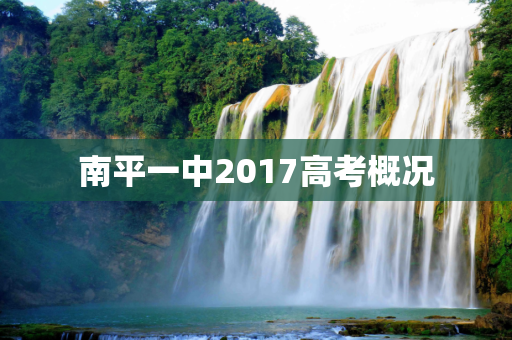 南平一中2017高考概况