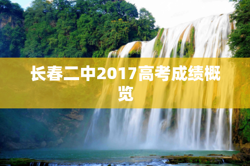 长春二中2017高考成绩概览